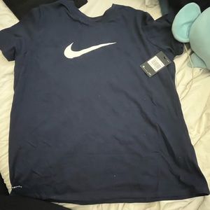 nike blue womens crew neck